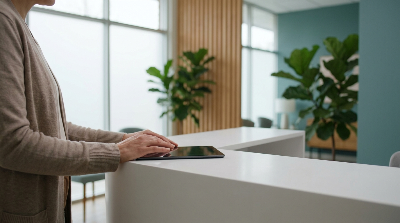A calm modern clinic reception
